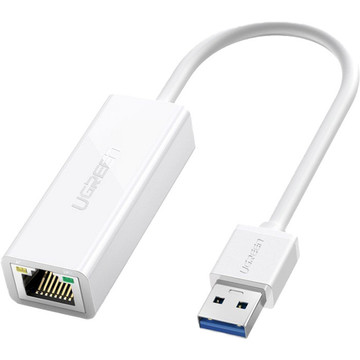 Адаптер и переходник Ugreen CR111 USB 3.0 to RJ45 Gigabit Ethernet White (20255)
