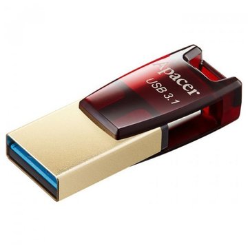 Флеш память USB Apacer 32 GB AH180 Type-C Dual USB 3.1 Red (AP32GAH180R-1)