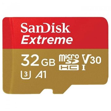 Карта пам'яті  SanDisk 32GB microSD class 10 V30 A1 UHS-I U3 Extreme Action (SDSQXAF-032G-GN6AA)
