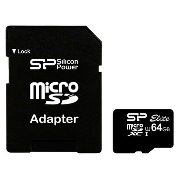 Карта пам'яті  Silicon Power microSDXC 64 GB Class 10 UHS-I Elite + adapter