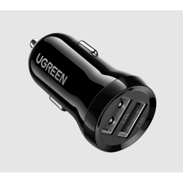 Зарядное устройство Ugreen ED018 24W 2xUSB Car Charger Black