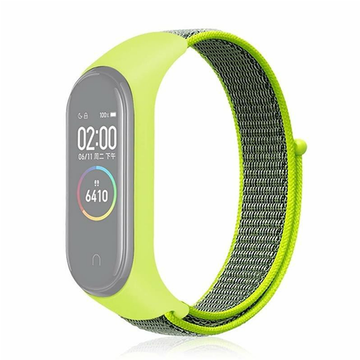 Ремінець для фітнес браслета BeCover Nylon Style for Xiaomi Mi Smart Band 7 Lime-Gray (707664)