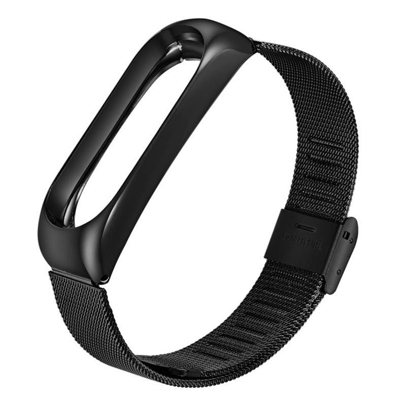 Ремешок для фитнес браслета BeCover Metal for Xiaomi Mi Band 4/3 Black (704651)