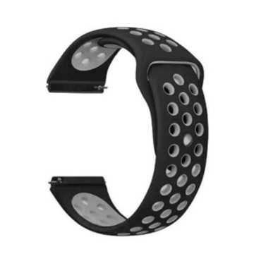 Ремешок для фитнес браслета BeCover Nike Style for Xiaomi iMi KW66/Mi Watch Color/Haylou LS01/LS02/Haylou Smart Watch Solar LS05 Black-Grey (705801)
