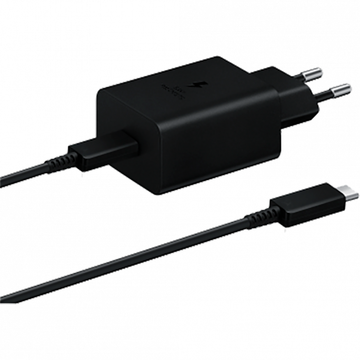 Зарядний пристрій Samsung 45W Compact Power Adapter (C to C Cable) - T4510XBEGRU Black