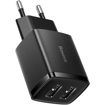 Зарядний пристрій Baseus Compact Charger 2U 10.5W (CCXJ010201) Black