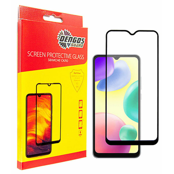 Защитное стекло Dengos for Xiaomi Redmi 10C Black Full Glue (TGFG-221)