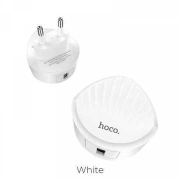 Зарядний пристрій Hoco C68A Shell (1USB, 3A) White