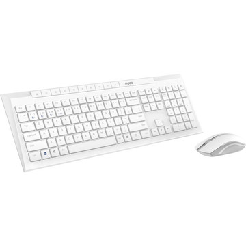 Комплект (клавиатура и мышь) Rapoo 8210М Wireless White