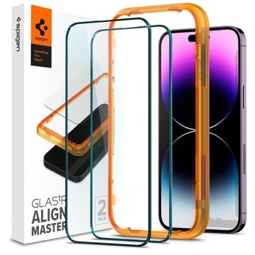 Захисне скло Spigen Glas tR Align Master FC Apple Iphone 14 Pro Max (2 Pack) Black (AGL05204)