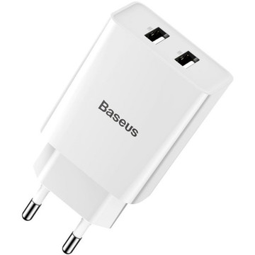 Зарядний пристрій Baseus Speed Mini Dual U Charger 10.5W White