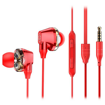 Наушники Baseus Encok H10 Dual Moving-coil WiRed Control Headset Red (NGH10-09)