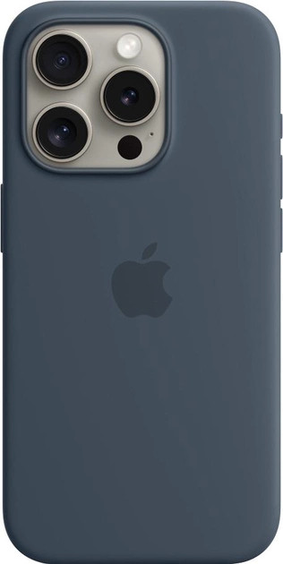 Панель iPhone 13 Pro MagSafe Silicone case original Вlue Dark