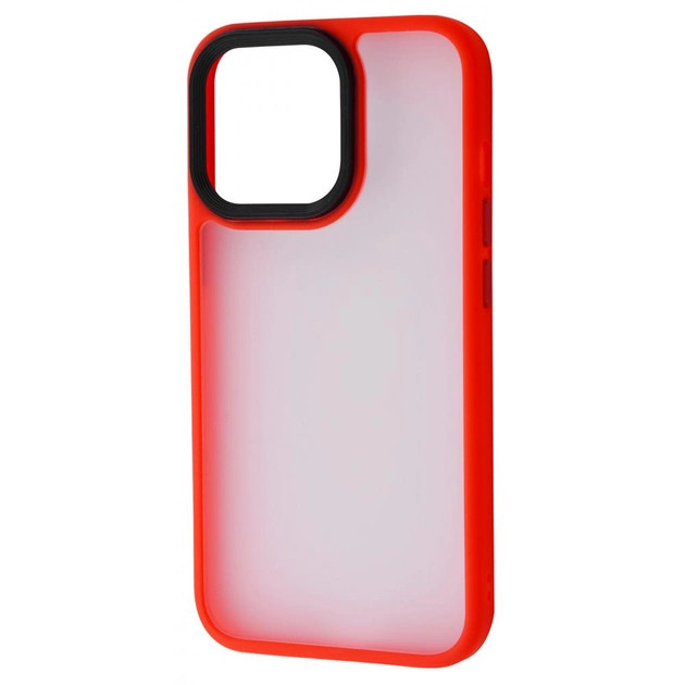 Чехол-накладка iPhone 13 Pro Max Red Shadow Matte Metal Buttons