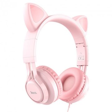 Наушники Hoco W36 Cat ear headphones Pink