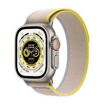 Смарт-годинник Apple Watch Ultra GPS + Cellular 49mm Titanium Case with Yellow/Beige Trail Loop - M/L (MQF23, MQFU3)