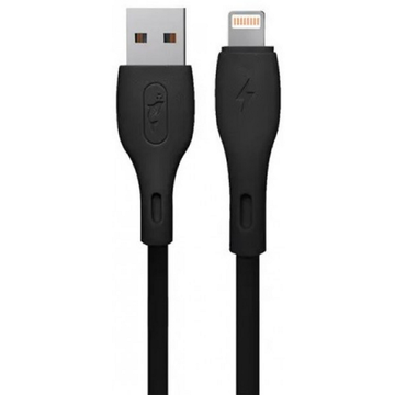 Кабель USB SkyDolphin S22L Soft Silicone USB - Lightning 1м Black (USB-000601)