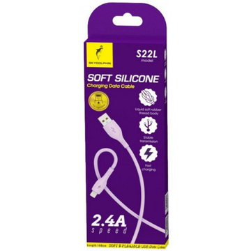 Кабель USB SkyDolphin S22V Soft Silicone USB - microUSB 1м Violet (USB-000606)