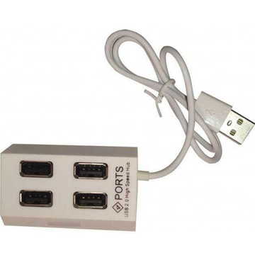 USB Хаб Atcom TD4004 4хUSB2.0 White (AT10724)