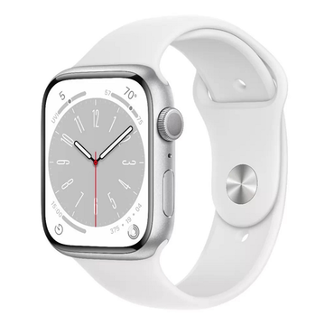 Смарт-годинник Apple Watch 8 GPS Silver Aluminium Case45mm White Sport Band Silver