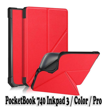 Аксессуары для электронных книг  BeCover Ultra Slim Origami for PocketBook 740 Inkpad 3/Color/Pro Red (707457)