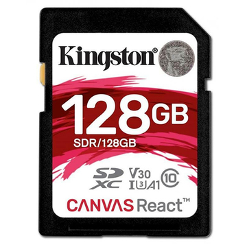 Карта памяти Kingston SDXC 128GB C10 UHS-I U3 (SDR/128GB)