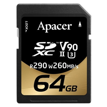 Карта памяти Apacer SDXC 64GB UHS-II/U3 Class 10 (AP64GSDXC10V9-R)