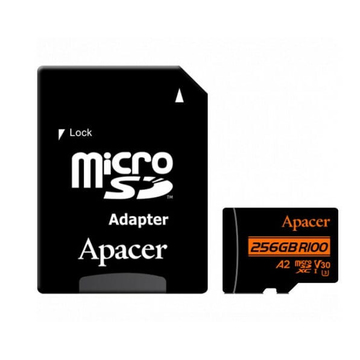 Карта пам'яті  Apacer MicroSDXC 256GB UHS-I/U3 Class 10 (AP256GMCSX10U8-R) + SD адаптер