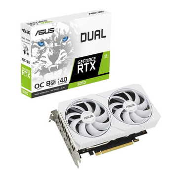 Видеокарта ASUS Nvidia GeForce DUAL-RTX3060-O8G-WHITE