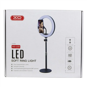 Кільцеве світло LED XO селфі-кільце L03/ZD666 USB Black