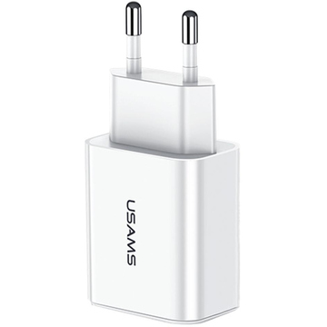 Зарядний пристрій Usams US-CC075 T18 Single USB Travel Charger White (CC075TC01)
