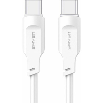 Кабель USB Usams US-SJ567 Type-C To Type-C PD100W Data Cable Lithe Series 1.2m White (SJ567USB02)
