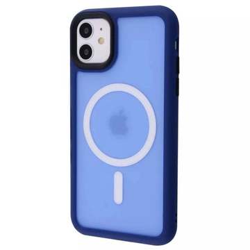 Чехол-накладка Wawe iPhone 11 Matte Colorful Case with MagSafe Blue