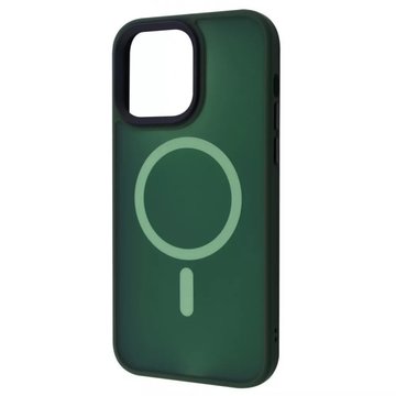 Чохол-накладка Wawe iPhone 12 Pro Max Matte Colorful Case with MagSafe Green