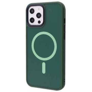 Чохол-накладка Wawe iPhone 12/12 Pro Matte Colorful Case with MagSafe Green