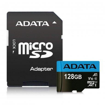 Карта памяти ADATA microSDXC 128GB Premier + Adapter (AUSDX128GUICL10A1-RA1)
