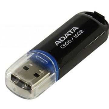 Флеш память USB ADATA C906 16Gb USB2.0 Black (AC906-16G-RBK)