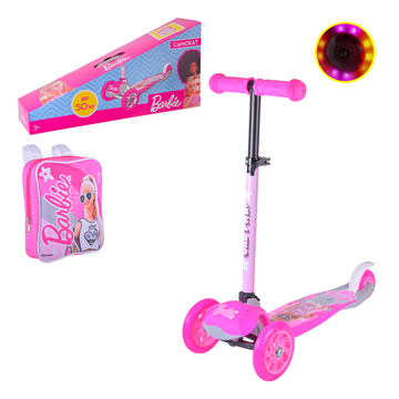 Дитячий самокат A-Toys Barbie PU LED складной (LS2211)