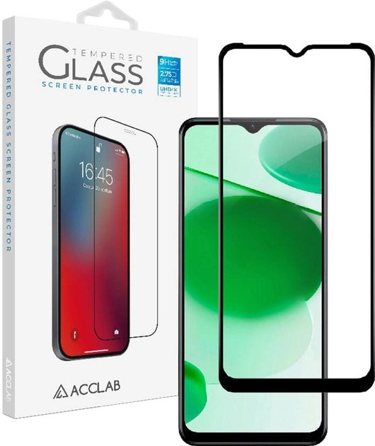 Защитное стекло ACCLAB Full Glue for Realme C35 Black (1283126531286)