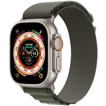 Смарт-годинник Apple Watch Ultra GPS + Cellular 49mm Titanium Case with Green Alpine Loop S (MNHJ3/MNHC3/MNHQ3)