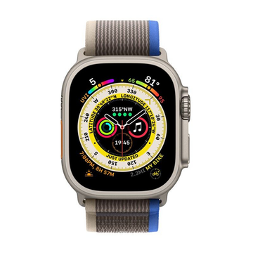 Смарт-часы Apple Watch Ultra GPS + Cellular 49mm Titanium Case with Blue/Gray Trail Loop M/L (MQEJ3/MQF33/MNHT3)