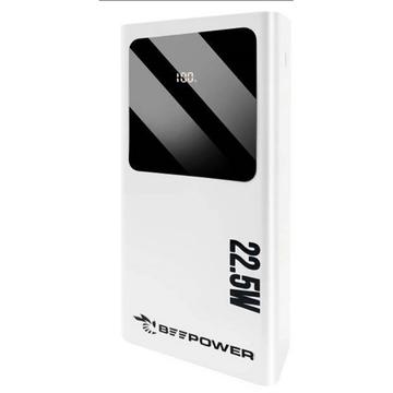 Внешний аккумулятор BeePower 30000mAh 22.5W PD USB-C + 2 x USB3.0 White
