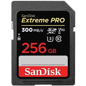 Карта памяти SanDisk 256GB C10 UHS-II U3 V90 R300/W260MB/s Extreme Pro (SDSDXDK-256G-GN4IN)