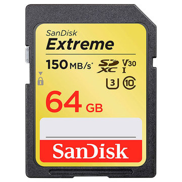 Карта пам'яті  SanDisk 64GB C10 UHS-I U3 R170/W80MB/s Extreme V30 (SDSDXV2-064G-GNCIN)