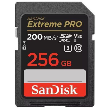 Карта памяти SanDisk 256GB C10 UHS-I U3 R200/W140MB/s Extreme Pro V30 (SDSDXXD-256G-GN4IN)