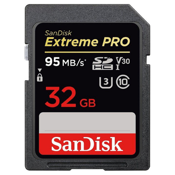 Карта пам'яті  SanDisk 32GB C10 UHS-I U3 R100/W90MB/s Extreme Pro V30 (SDSDXXO-032G-GN4IN)
