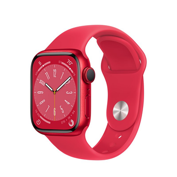 Смарт-часы Apple Watch 8 GPS 41mm Red Aluminium with Red Sport Band M/L (MNUH3)