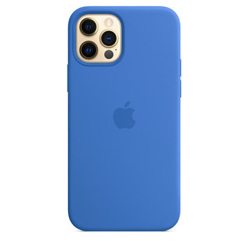 Чехол-накладка Apple Sillicon Case Copy for iPhone 12 6.1 Capri Blue