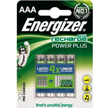 Аккумулятор Energizer AAA Power Plus NH12 700 mAh BP4 4 шт (7638900417005)