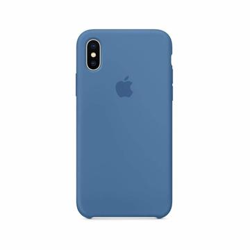 Чехол-накладка Apple Sillicon Case Copy for iPhone X Denim Blue